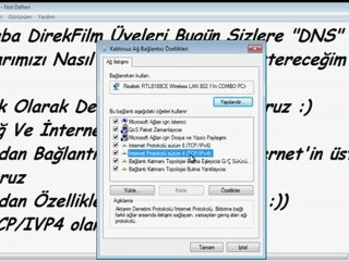 DirekFilm Dns Ayarlarını Değiştirme