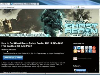How to Get Ghost Recon Future Soldier MK 14 Rifle DLC Free!!