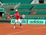 Novak Djokovic prepares the 2012 French Open