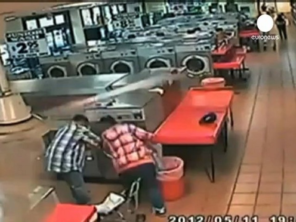 Laundrette prank goes wrong