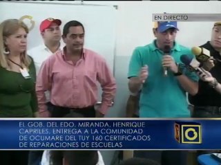 Capriles: Nadie tiene derecho de ser un obstáculo para la educación