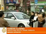 North and South Korea trade threats