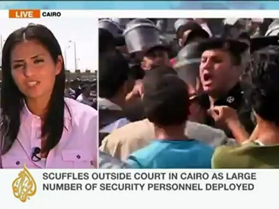 AJE's Sherine Tadros with an update on the chaos at the Mubarak trial