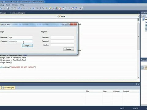 Learn Visual Basic - #17 - Single User Login _ Registration System Using Settings