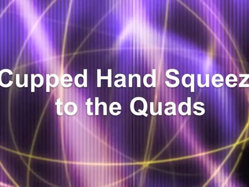 Cupped Hand Squeeze to the Quads - Chair Massage Techniques with Eric Brown