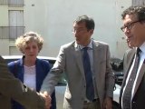 François Lamy, Ministre délégué chargé de la ville, en déplacement à Narbonne.