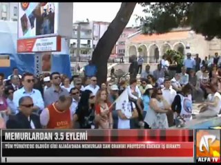 Aliağa'da Memurlardan 3.5 Eylemi