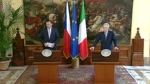 Roma - Conferenza stampa al termine dell'incontro Monti - Necas (24.05.12)