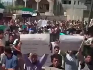 Syria فري برس  ادلب عين السودا مظاهرة في جمعة دمشق موعدنا القريب25 5 2012 Idlib