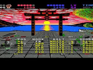 international karate + sur amiga session retro fun gameplay et détente partie une sur trois , en h d sept cent vingt pixels
