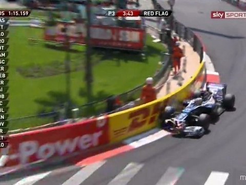 F1 2012 Monaco FP3 Maldonado Crash Accident Casino