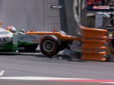 Formula 1 Monaco 2012 FP3 Crash Di Resta