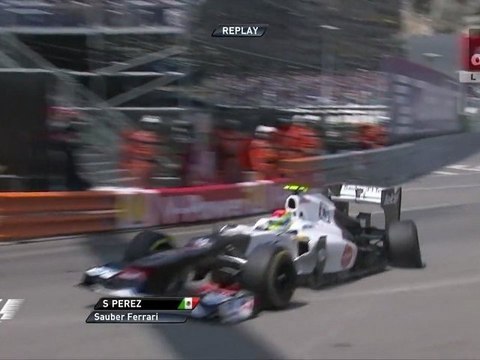 Formula 1 Monaco 2012 Qualifying Big crash Perez