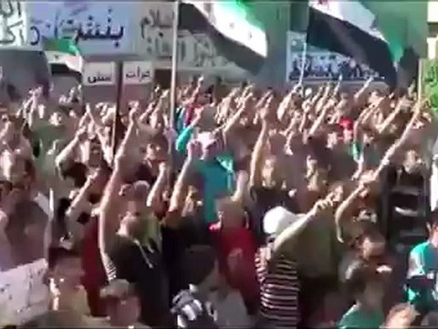 Syria فري برس ادلب بنش مظاهرة عصرية نصرة للحولة والخلافة مطلبنا 26 5 2012 Idlib