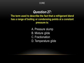 EPA CFC-608 Core Practice Test Questions