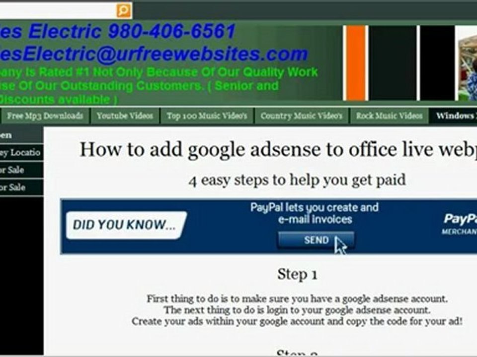 How To Put Google Adsense Ad's in Office 365 Webpage