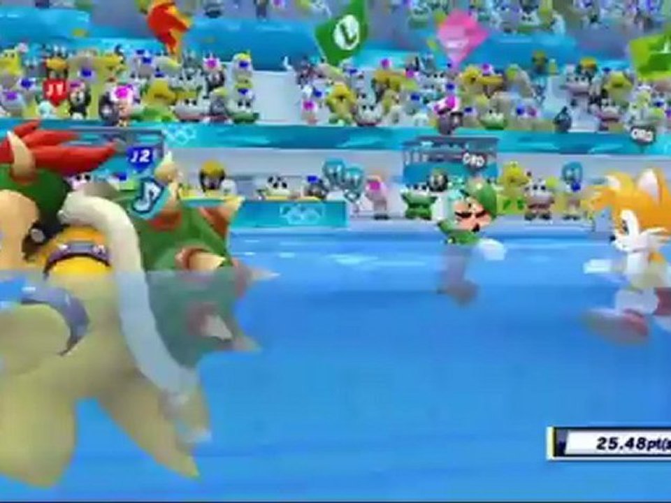 Mario et Sonic aux Jeux Olympiques de Londres 2012 - Natation Synchronisée : Equipe (Co-op)