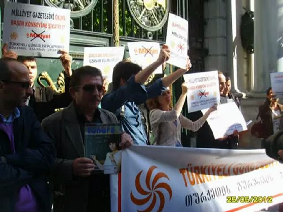 Gürcüler Milliyet Gazetesini Protesto Etti