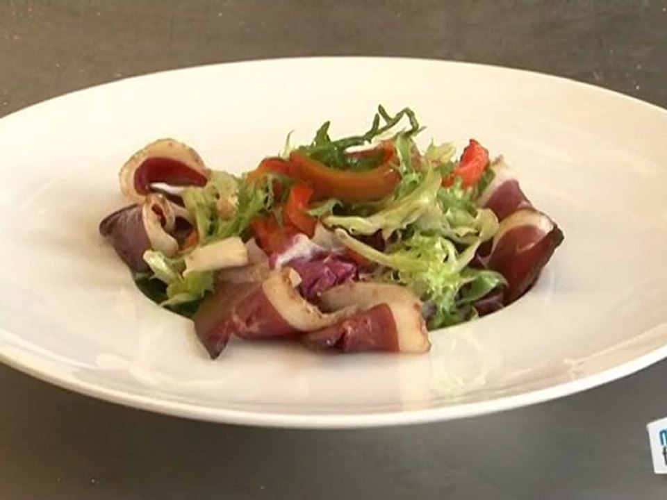 Cuisine : Recette de salade au marget de canard fumé