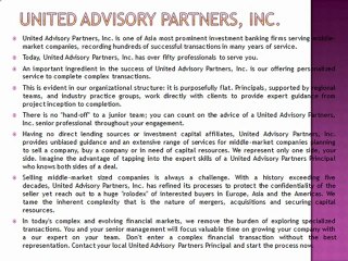 UNITED ADVISORY PARTNERS