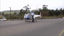 Eurocopter B2 Squirril helicopter take off from intersection
