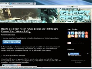 Ghost Recon Future Soldier MK 14 Rifle DLC Free Xbox 360 - PS3