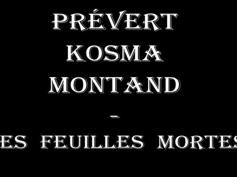 Les Feuilles Mortes (Autumn Leaves) - Piano