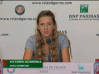 Roland Garros, 1er tour - Azarenka : “Un mauvais départ”