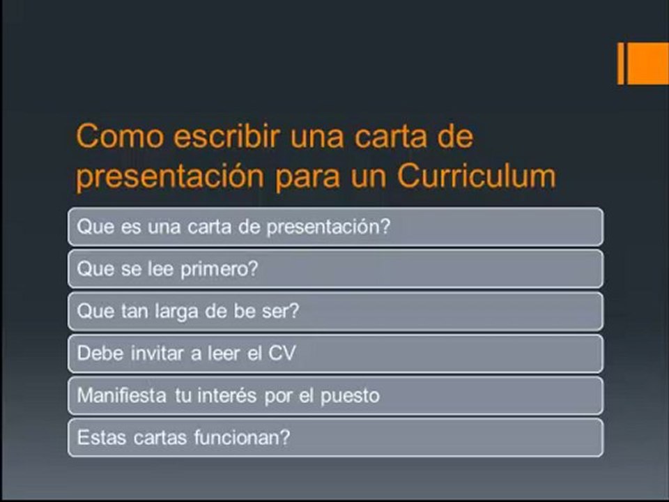 escribir carta de presentacion para un curriculum