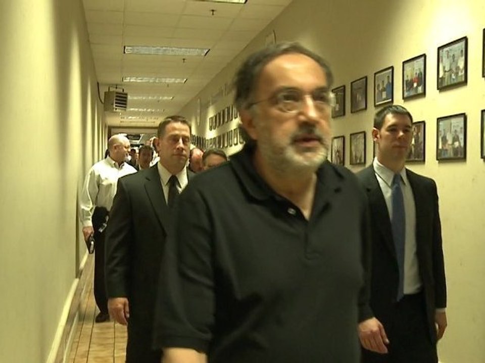 Autosital - Sergio Marchionne en visite à l'usine de Belvidere pour la sortie des chaines de montage de la première Dodge Dart