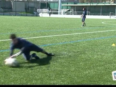 Cours Football: échauffement du gardien de but