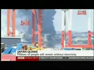 Japan 2011 Earthquake 15 - Aftermath Day 2 (2 of 2) - BBC News Reports 13.03.2011