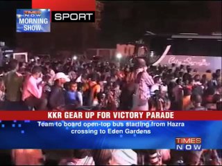 Knight Riders celebrate IPL victory in Kolkata