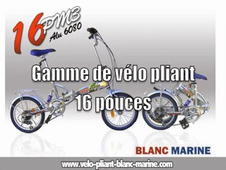 BLanc marine vélo pliant