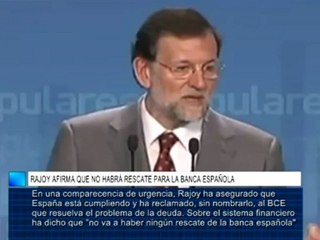 Rajoy afirma que no habrá rescate para la banca española