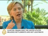 Clinton emphasises US opposition to settlements - 04 Nov 09