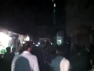 Syria فري برس  ريف دمشق زملكا مظاهرة منتصف الليل نصرة للمدن المنكوبة29 5 2012  ج3 Damascus