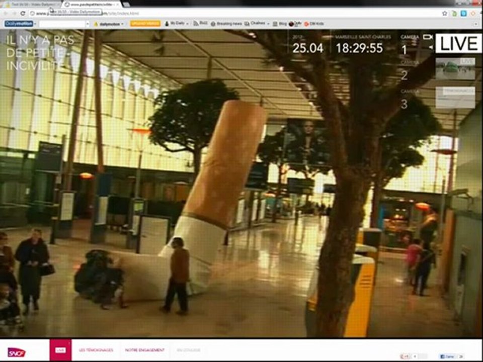 SNCF Invivilité - Intéractive Player Pavé- Cigarette