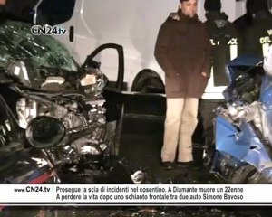 Diamante: incidente stradale, morto 22enne