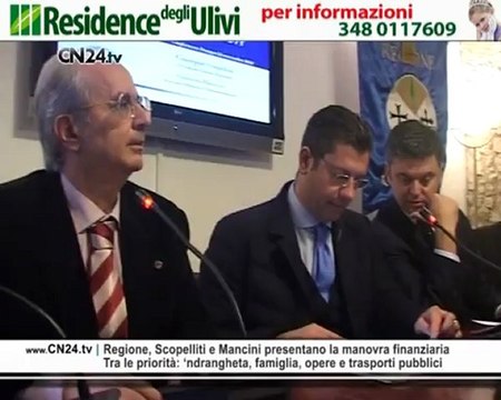 Regione Calabria: mafia, famiglia, imprese fra le priorità del bilancio