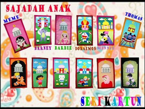 proses dan kustomisasi sajadah anak unik lucu harga grosir murah