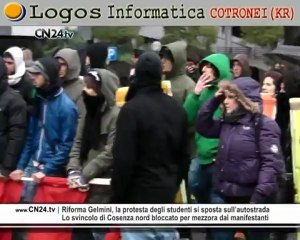 Chiuso tratto Cosenza nord-Rende per manifestazione studenti