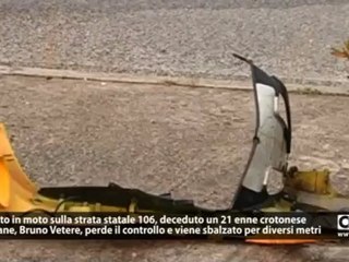 Download Video: Schianto in moto sulla Strada Statale 106. Deceduto un giovane nel crotonese