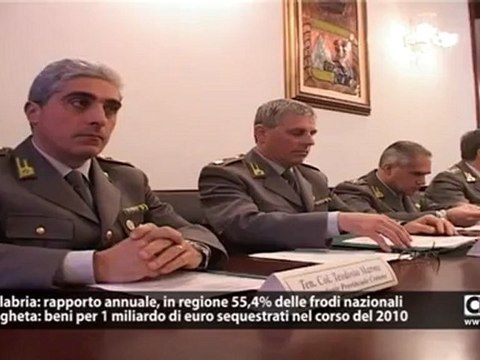 Rapporto annuale Gdf Calabria, in regione 55,4% delle frodi nazionali