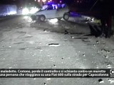 Incidente a Crotone, auto si schianta contro un muretto. Ferita una persona