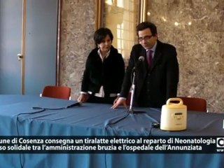 Consegnato un tiralatte elettrico alla Neonatologia dell’Annunziata di Cosenza