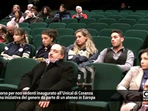 Un percorso per non vedenti inaugurato all’Unical di Cosenza