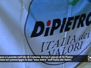 Crotone: l’assessore Corigliano e il consigliere Lucente aderiscono ad Idv