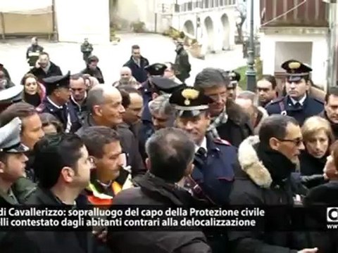 Frana di Cavallerizzo: sopralluogo del capo della Protezione civile