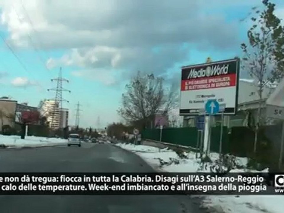 Maltempo: nevica su tratto calabro-lucano A3
